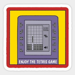 enjoy the tetris game Sticker